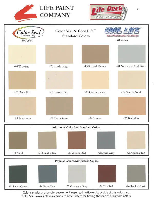 Coatings Colors & Charts